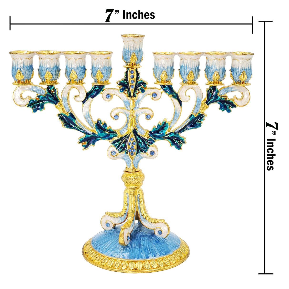 Amazon.com: The Dreidel Company Hand-Painted Enamel Metal Menorah
